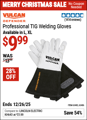 www.hfqpdb.com - VULCAN DEFENDER PROFESSIONAL TIG WELDING GLOVES Lot No. 63485/63486
