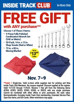 Harbor Freight FREE Coupon PITTSBURGH FULLY POLISHED COMBINATION WRENCH SET, 9-PIECE Lot No. 69043/63282/42304/69044/42305 Expired: 11/9/25 - FWP