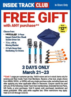 Harbor Freight FREE Coupon HERCULES IMPACT RATED HEX SHANK SOCKET DRIVER SET 3-PACK Lot No. 64604 Expired: 3/23/25 - FWP