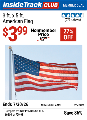 www.hfqpdb.com - 3 FT. x 5 FT. AMERICAN FLAG Lot No. 95983
