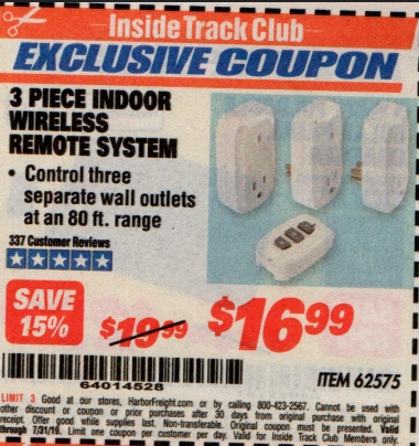 Indoor 3-Piece Wireless Outlets