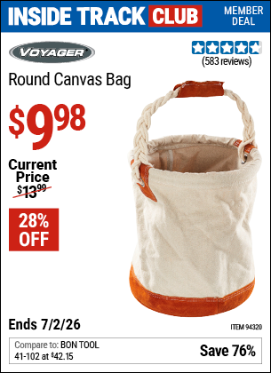 www.hfqpdb.com - VOYAGER ROUND CANVAS BAG Lot No. 94320