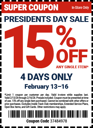 Harbor Freight 15 percent off coupon