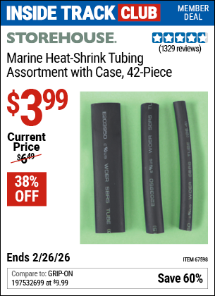 www.hfqpdb.com - STOREHOUSE MARINE HEAT-SHRINK TUBING ASSORTMENT WITH CASE, 42-PIECE Lot No. 67598