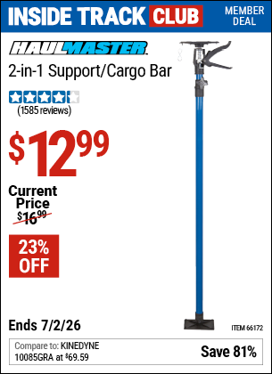 www.hfqpdb.com - HAUL-MASTER 2-IN-1 SUPPORT/CARGO BAR Lot No. 66172