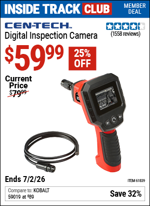 www.hfqpdb.com - CEN-TECH DIGITAL INSPECTION CAMERA Lot No. 61839