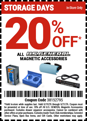 Harbor Freight 20 percent off coupon