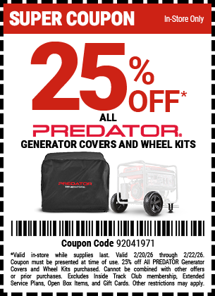 Harbor Freight 25 percent off coupon