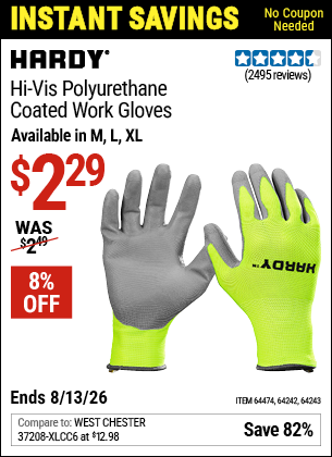 www.hfqpdb.com - HARDY HI-VIS POLYURETHANE-COATED WORK GLOVES Lot No. 64242/64243/64474