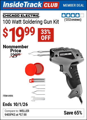 www.hfqpdb.com - CHICAGO ELECTRIC 100 WATT SOLDERING GUN KIT Lot No. 64056
