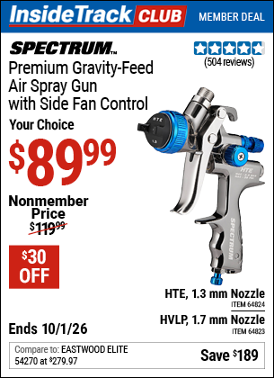 www.hfqpdb.com - SPECTRUM PREMIUM HVLP GRAVITY-FEED AIR SPRAY GUN WITH SIDE FAN CONTROL Lot No. 64823/64824