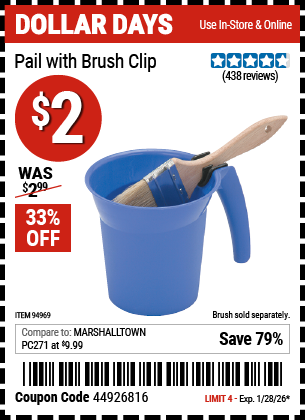 www.hfqpdb.com - PAIL WITH BRUSH CLIP Lot No. 94969