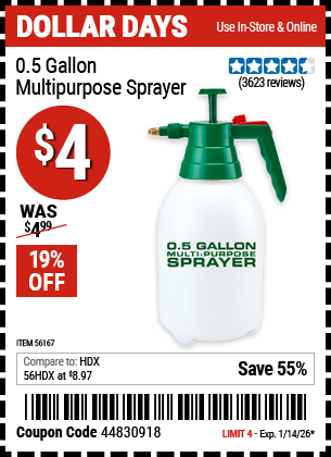 www.hfqpdb.com - 0.5 GALLON MULTIPURPOSE SPRAYER Lot No. 56167
