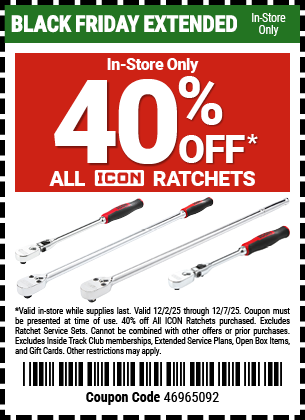 Harbor Freight 40 percent off coupon