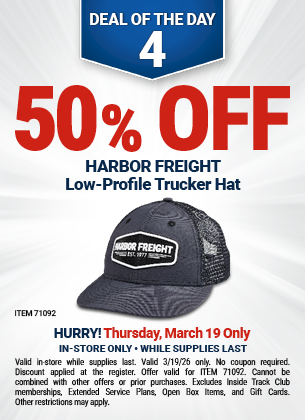 Harbor Freight 50 percent off coupon