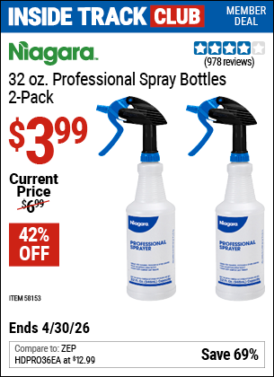 www.hfqpdb.com - NIAGARA 32 OZ. PROFESSIONAL SPRAY BOTTLES, 2-PACK Lot No. 58153