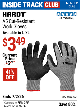 www.hfqpdb.com - HARDY A5 CUT-RESISTANT WORK GLOVES Lot No. 57643/57642