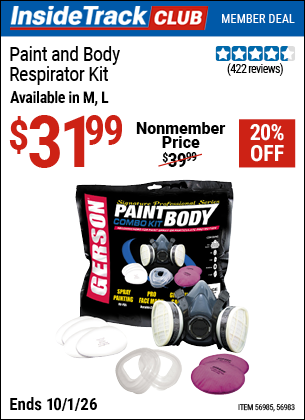 www.hfqpdb.com - GERSON PAINT AND BODY RESPIRATOR KIT Lot No. 56983/56985