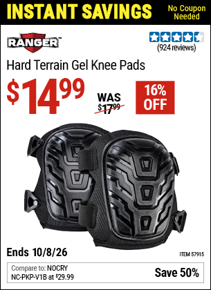 www.hfqpdb.com - RANGER HARD TERRAIN GEL KNEE PADS Lot No. 57915
