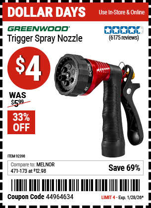 www.hfqpdb.com - GREENWOOD TRIGGER SPRAY NOZZLE Lot No. 92398
