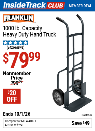 www.hfqpdb.com - FRANKLIN 1000 LB. CAPACITY HEAVY DUTY HAND TRUCK Lot No. 59546