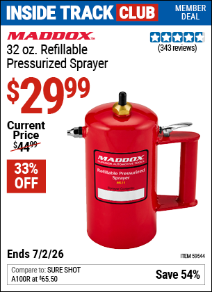 www.hfqpdb.com - MADDOX 32 OZ. REFILLABLE PRESSURIZED SPRAYER Lot No. 59544