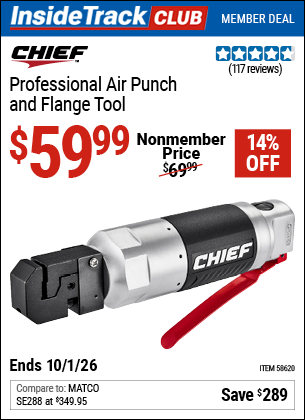 www.hfqpdb.com - CHIEF PROFESSIONAL AIR PUNCH AND FLANGE TOOL Lot No. 58620