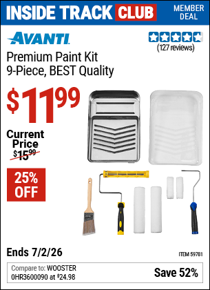 www.hfqpdb.com - AVANTI PREMIUM PAINT KIT, 9-PIECE, BEST QUALITY Lot No. 59781