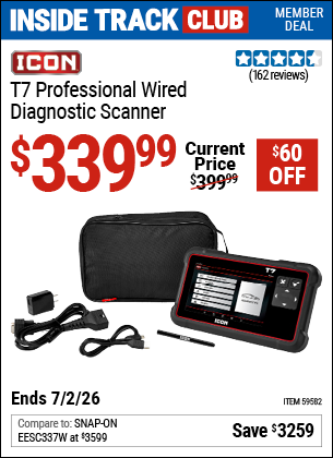 www.hfqpdb.com - ICON T7 PROFESSIONAL WIRED DIAGNOSTIC SCANNER Lot No. 59582