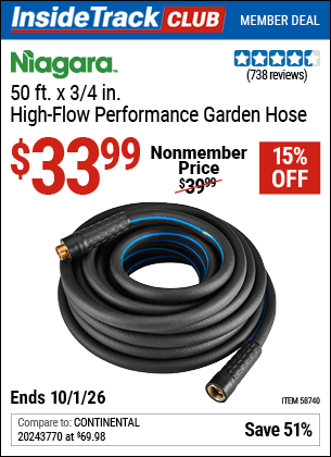 www.hfqpdb.com - NIAGARA 50 FT. X 3/4 IN. HIGH-PERFORMANCE CONTRACTOR-GRADE HOSE Lot No. 58740