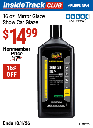 www.hfqpdb.com - MEGUIAR'S 16 OZ. MIRROR GLAZE SHOW CAR GLAZE Lot No. 62225