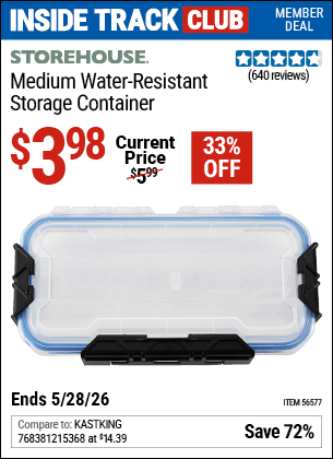 www.hfqpdb.com - STOREHOUSE MEDIUM WATER-RESISTANT STORAGE CONTAINER Lot No. 56577