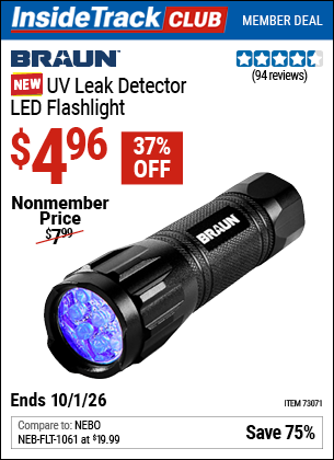 www.hfqpdb.com - BRAUN UV LEAK DETECTOR LED FLASHLIGHT Lot No. 73071