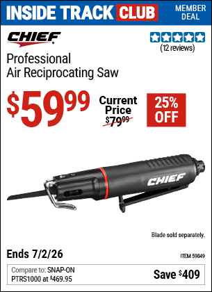 www.hfqpdb.com - CHIEF PROFESSIONAL AIR RECIPROCATING SAW Lot No. 59849
