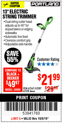 harbor freight electric weed eater