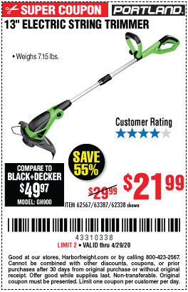 harbor freight electric weed eater