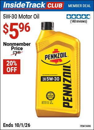www.hfqpdb.com - PENNZOIL 5W-30 MOTOR OIL Lot No. 56886