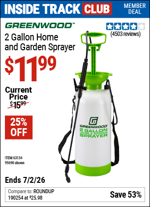 www.hfqpdb.com - GREENWOOD 2 GALLON HOME AND GARDEN SPRAYER Lot No. 95690/63134