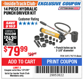 14 Piece Hydraulic Punch Driver Kit