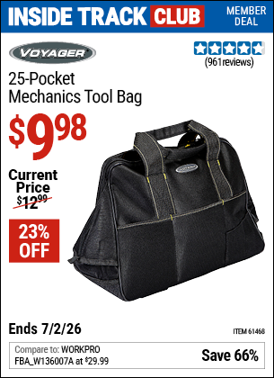 www.hfqpdb.com - VOYAGER 25-POCKET MECHANICS TOOL BAG Lot No. 61468