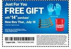 Harbor Freight FREE Coupon 5 GALLON BUCKET Lot No. 47523 Expired: 7/18/24 - FWP