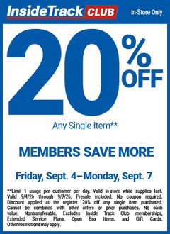 Harbor Freight Coupon 20 percent off coupon expires: 9/7/26