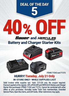 Harbor Freight Coupon 40 percent off coupon expires: 7/21/26