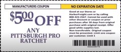 Harbor Freight Coupon 5 percent off coupon expires: 11/25/88