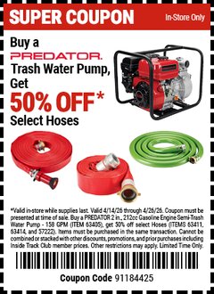 Harbor Freight Coupon 50 percent off coupon expires: 4/26/26